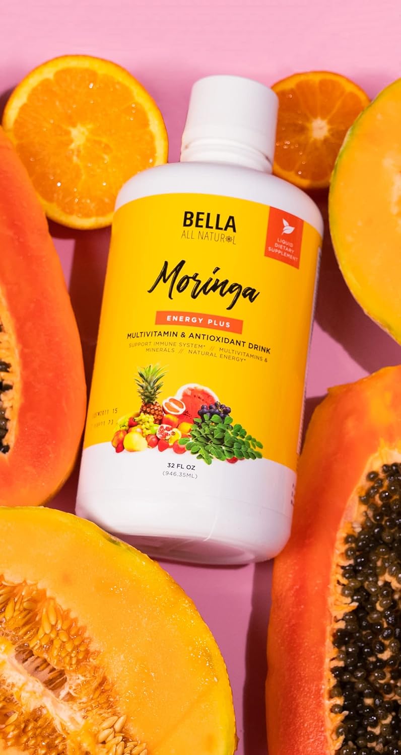 Bella All Natural Moringa Juice Energy Plus - Multivitamin and Antioxidant Drink (32 oz) - görsel 3