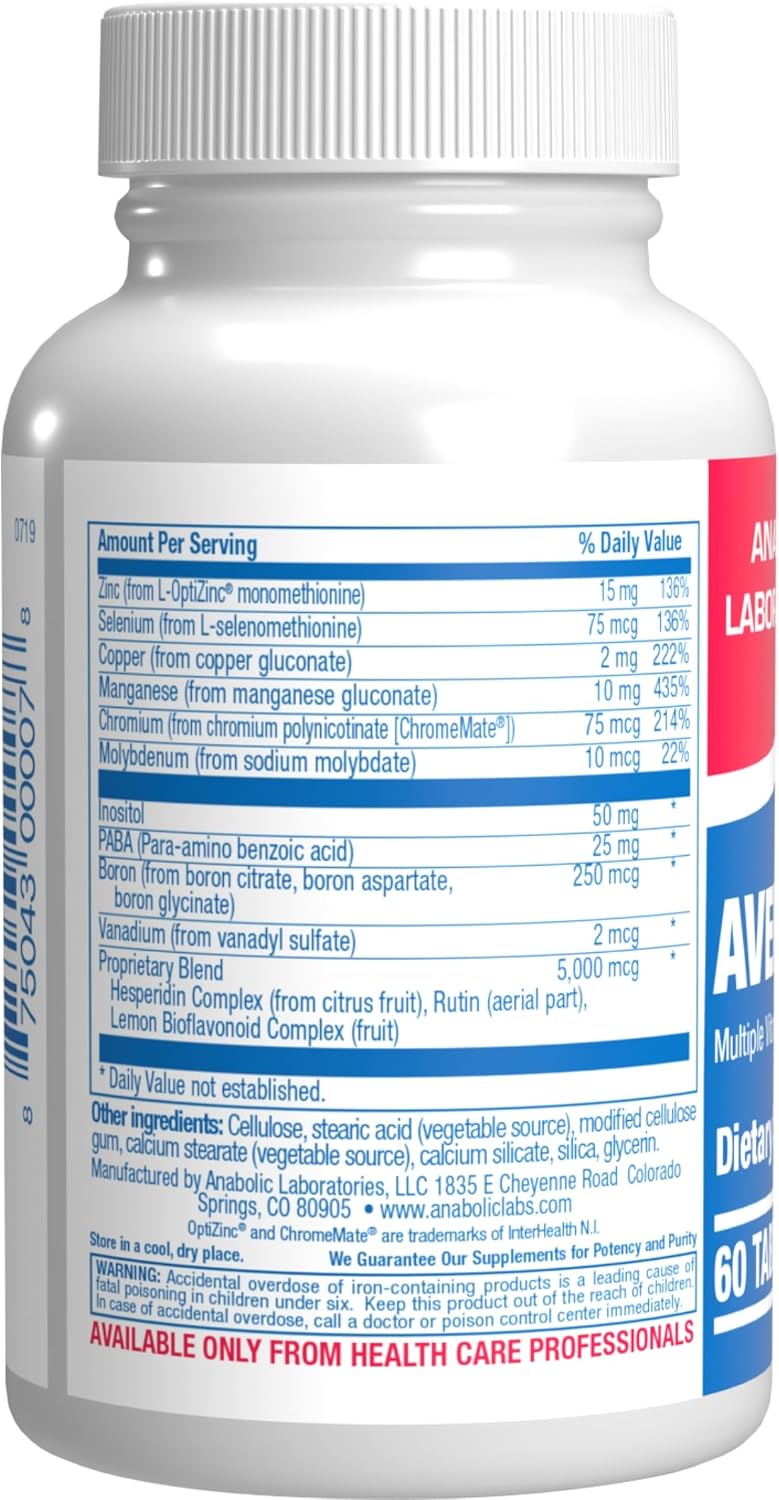 Anabolic Laboratories 30-In-1 Adult Multivitamin with Iron – Over 50 Multivitamin for Women and Men, 1 Month Supply - görsel 3