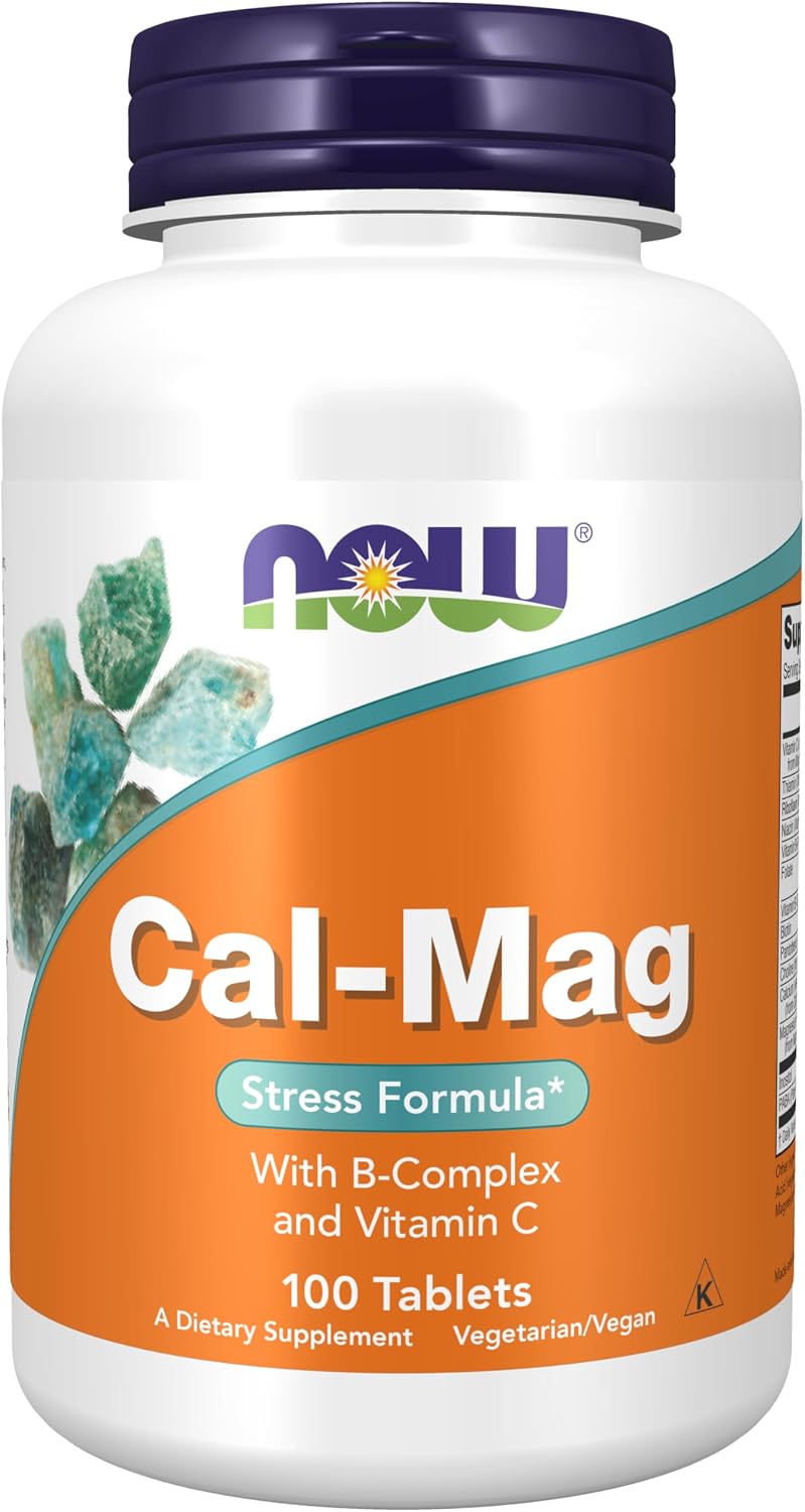 NOW Foods Cal-Mag Stress Formula with B-Complex and Vitamin C, 100 Tablets - görsel 1