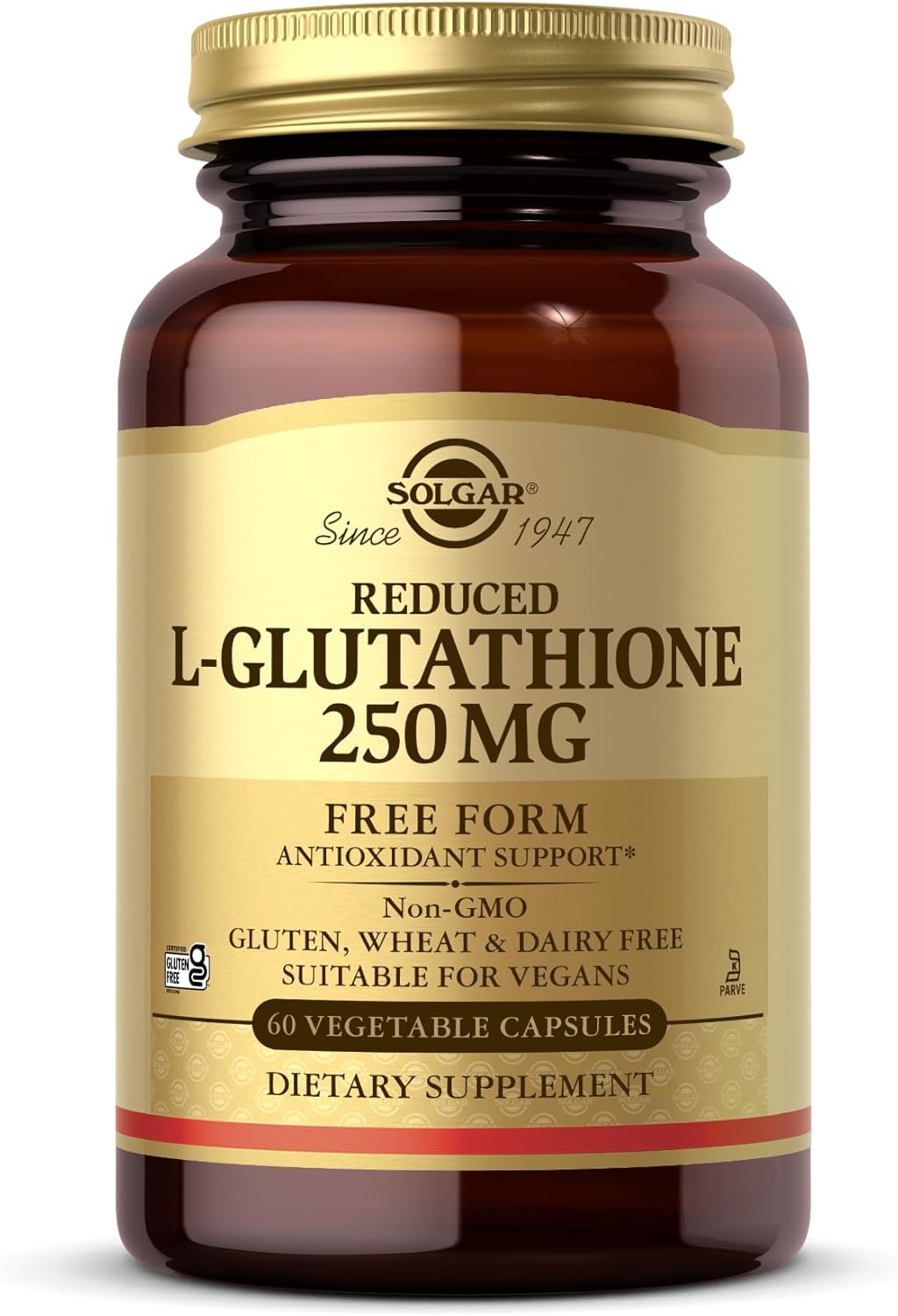 Solgar Reduced L-Glutathione 250 mg - 60 Vegetable Capsules - For Cellular Antioxidant Defence - Non-GMO, Vegan, Gluten-free, Dairy-free, Kosher - görsel 1