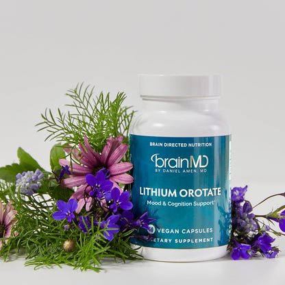 BRAINMD Dr Amen Lithium Orotate - 60 Capsules - Brain Support - Gluten-free - 60 Servings