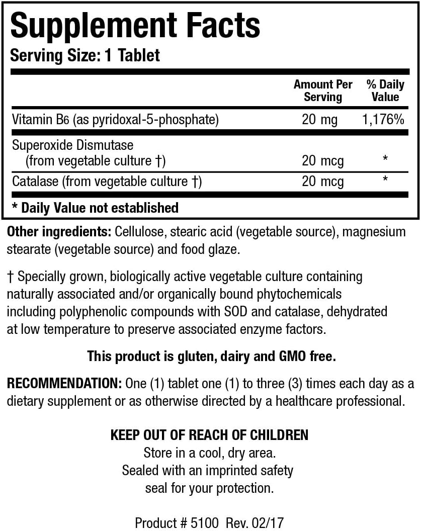 Biotics Research B6 Phosphate - Biologically Active Vitamin B6 (P-5-P) - 100 Tablets - görsel 2
