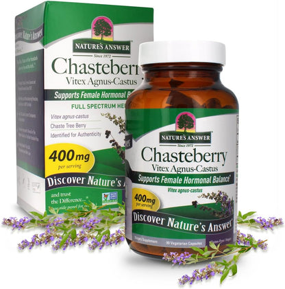 Nature's Answer Chasteberry Vitex Agnus Castus 400 mg, 90 Capsules