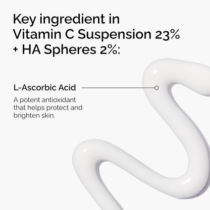 The Ordinary Vitamin C Suspension 23% + Hyaluronic Acid Spheres 2%, Serum with Pure L-Ascorbic Acid (30 ml)