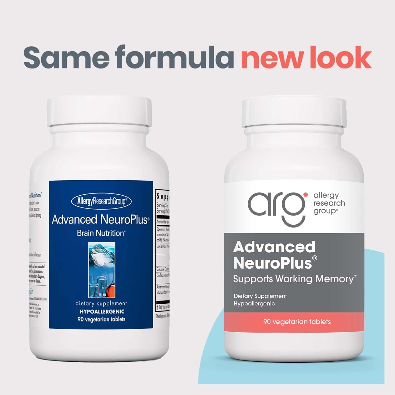 Allergy Research Group Advanced NeuroPlus - Nootropic Formula with Spearmint Extract, Lion's Mane & Citicoline - Supports Working Memory, Focus & Cognitive Function - 90 Tablets - görsel 3