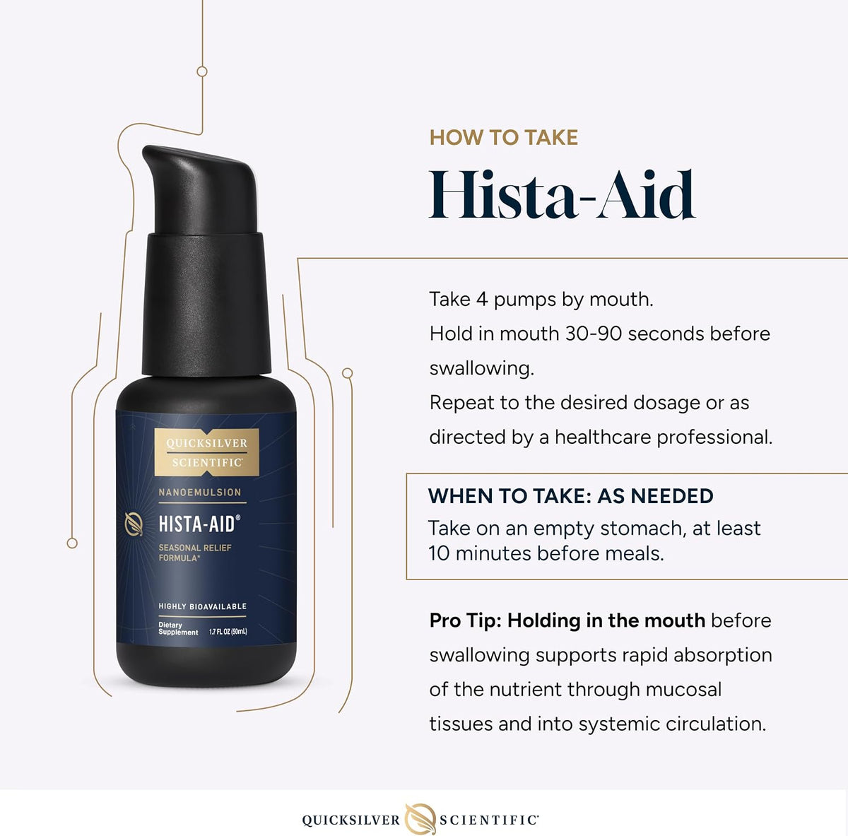 Quicksilver Scientific Nanoemulsified Hista-Aid - Liposomal Vitamin C, DIM, Luteolin & Quercetin Liquid (50ml) - görsel 6