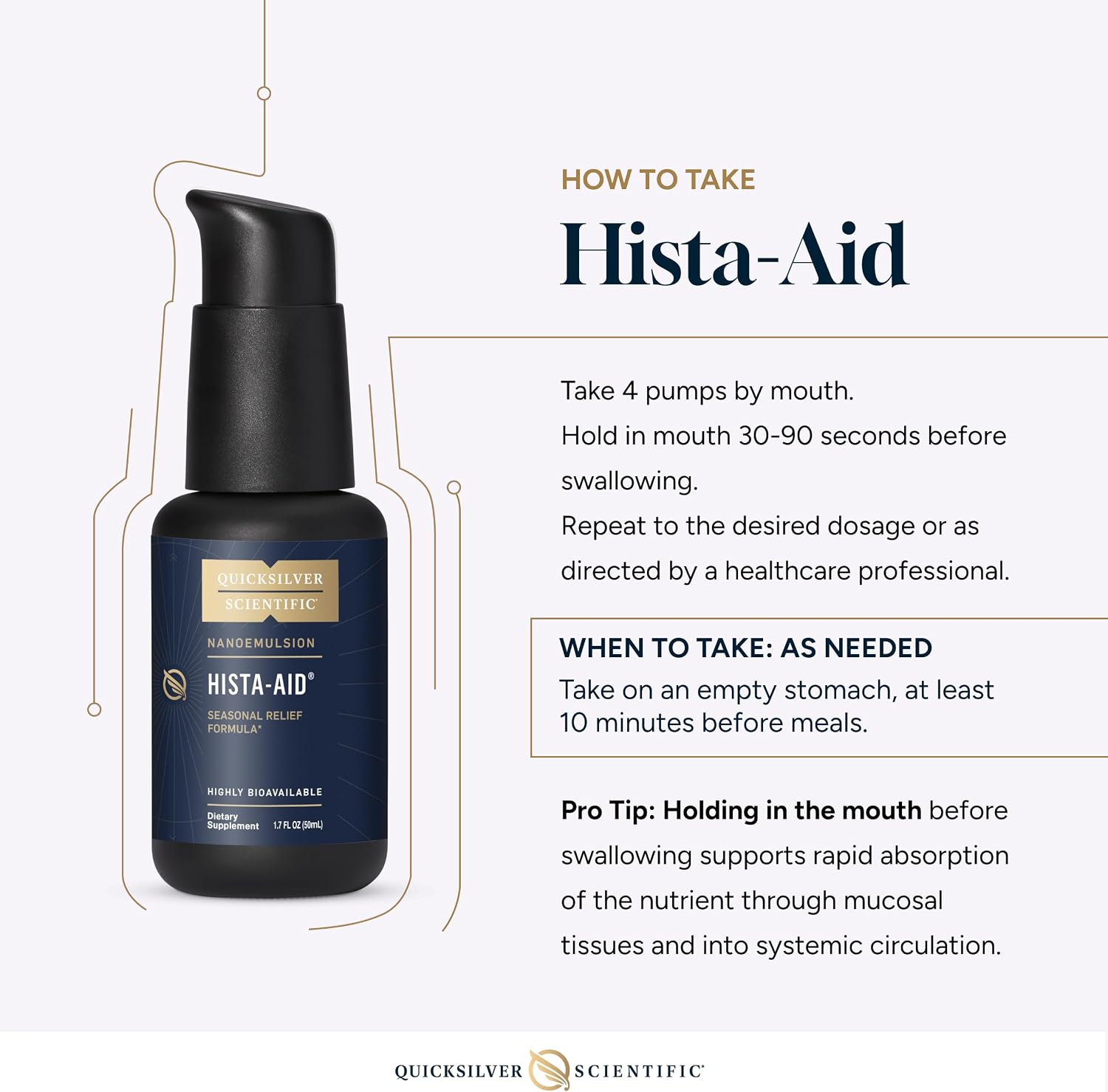 Quicksilver Scientific Nanoemulsified Hista-Aid - Liposomal Vitamin C, DIM, Luteolin & Quercetin Liquid (50ml) - görsel 6