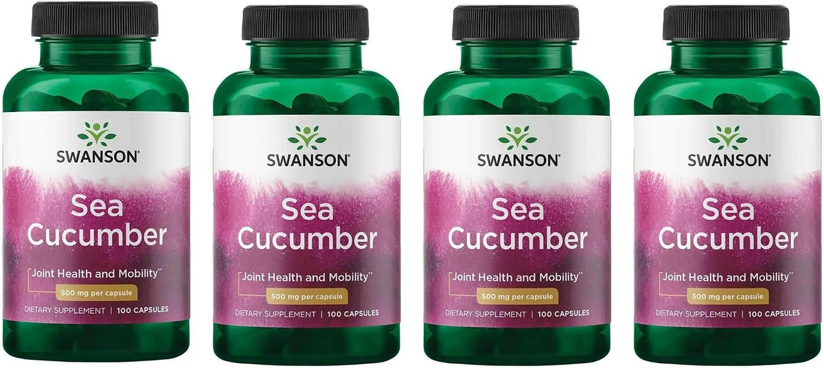 Swanson Sea Cucumber – Joint Health and Mobility Support (100 Capsules, 500mg Each) (4 Pack) - görsel 1