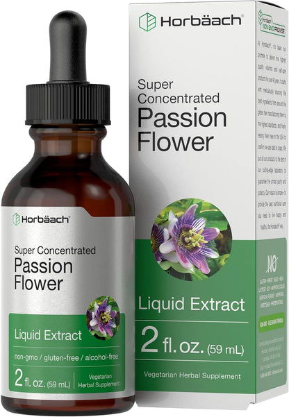 Horbäach Passion Flower Tincture | Alcohol-Free Liquid Extract | 60 ml