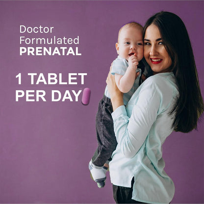 MedFertil Fertility Support Prenatal Vitamins with Myo Inositol, Folic Acid, Iron, Iodine, Biotin & B Vitamins – 30 Tablets