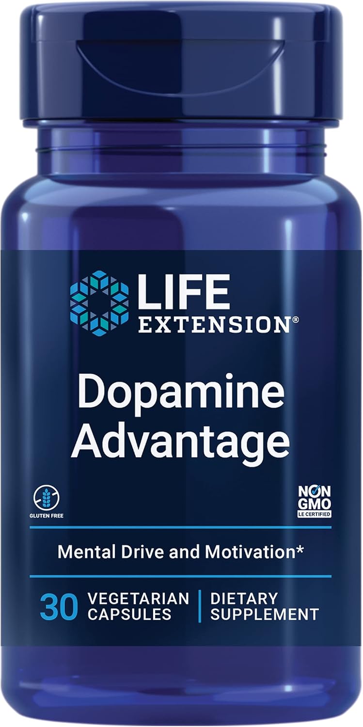 Life Extension Dopamine Advantage: Phellodendron Bark and Vitamin B12 for Cognitive Health, Mental Sharpness and Motivation – 30 Capsules - görsel 1