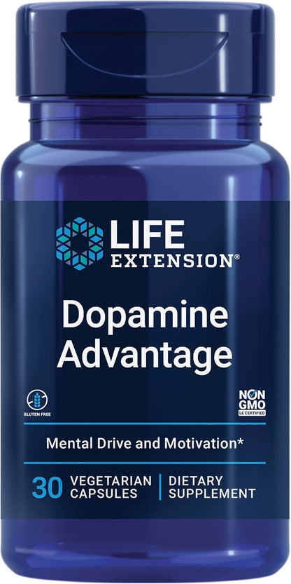 Life Extension Dopamine Advantage: Phellodendron Bark and Vitamin B12 for Cognitive Health, Mental Sharpness and Motivation – 30 Capsules