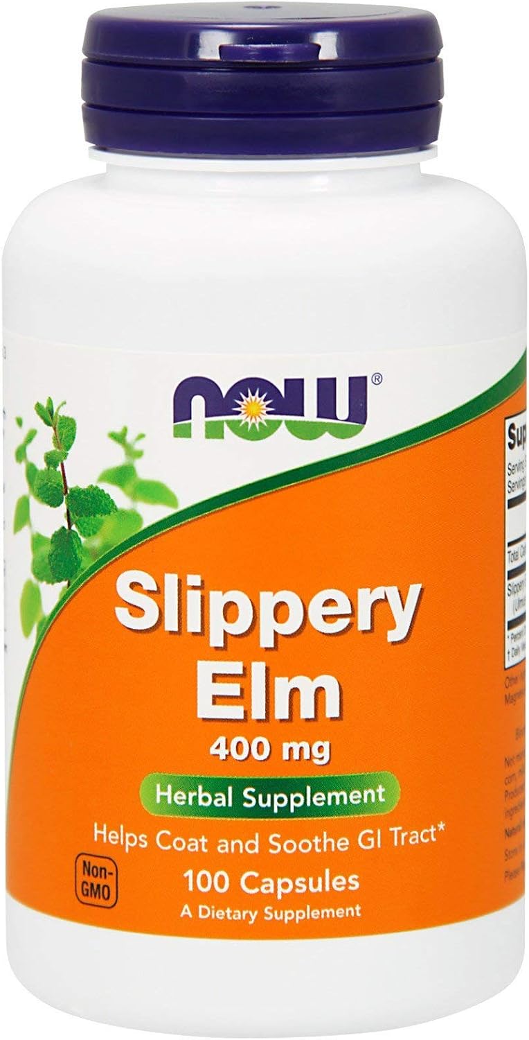 NOW Foods Slippery Elm, 400 mg, 100 Caps (Pack of 3) - görsel 1