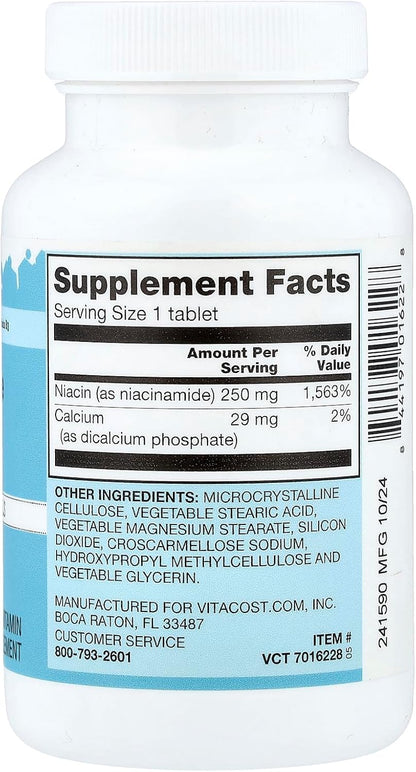 Vitacost Niacinamide, 100 Tablets