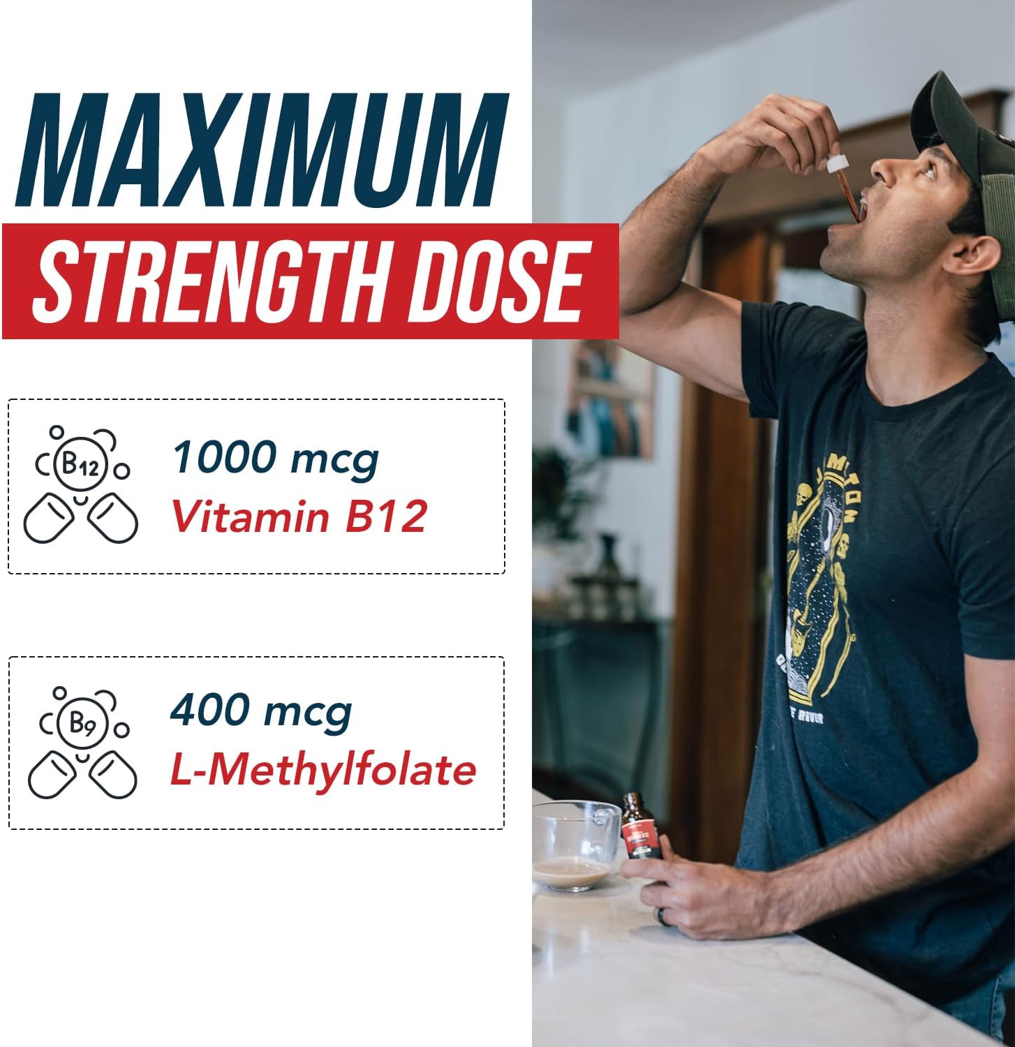 BioActive Vitamin B12 1000 mcg – Triple Form Sublingual with Methylfolate (Cherry, 180 Servings) - görsel 6