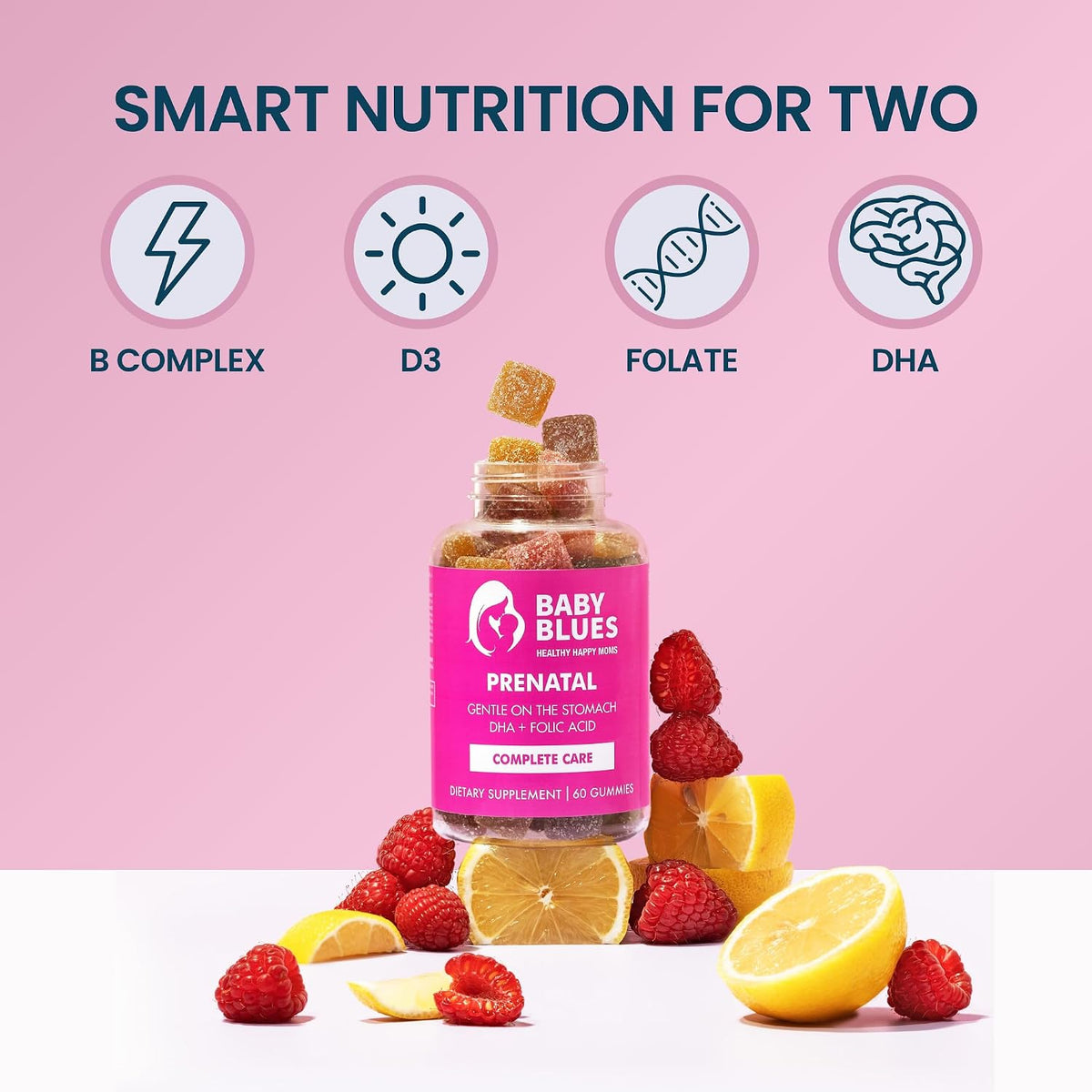 Baby Blues Prenatal Gummies for Women - – Iodine: 200 mcg (133% NRV) — helps support thyroid function during – Image 3