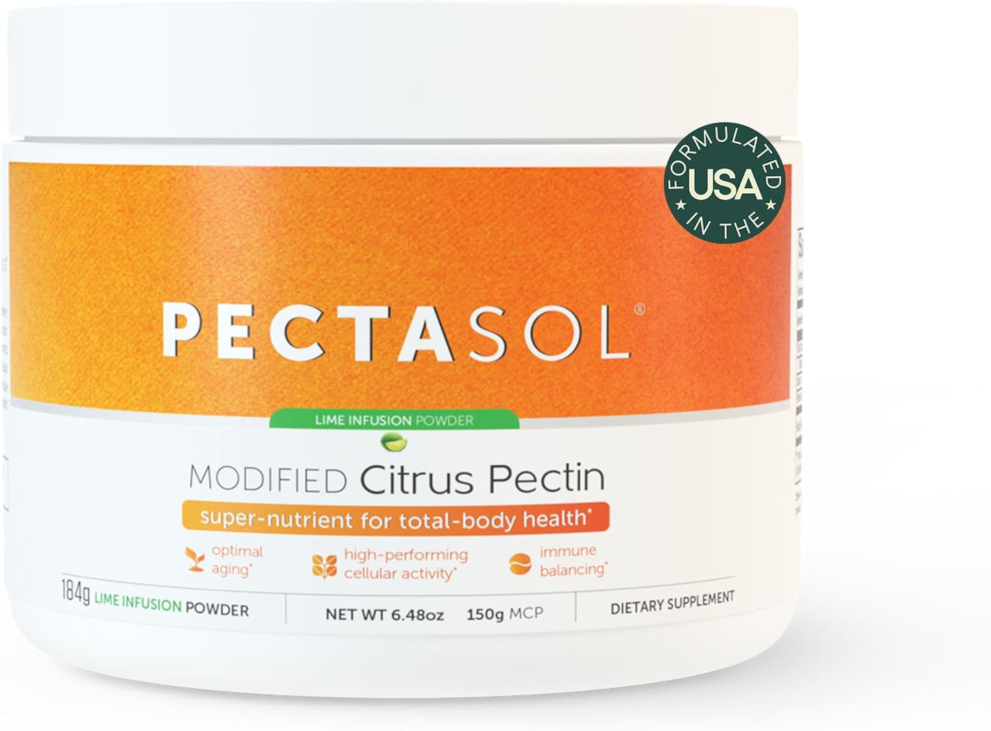 PectaSol Modified Citrus Pectin – 184g Lime Powder – Total-Body Health Supplement - görsel 1