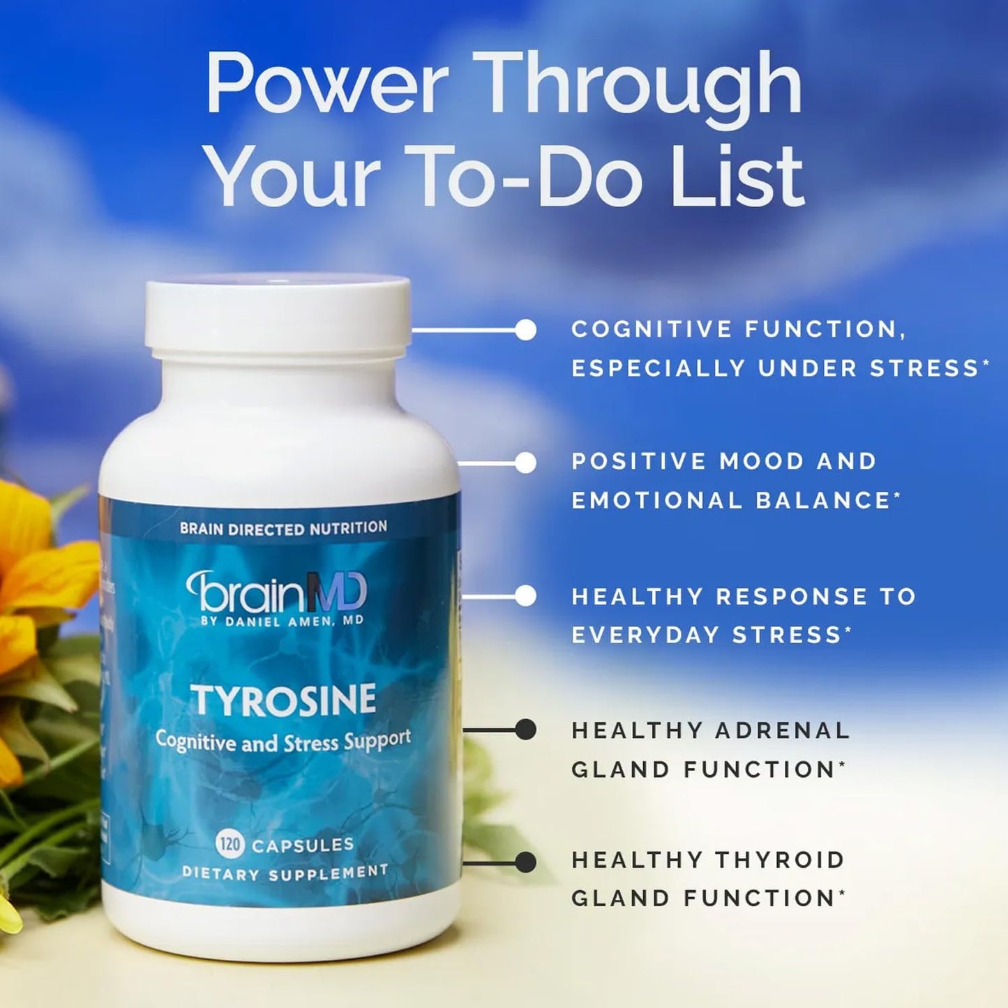 BRAINMD Dr. Amen Tyrosine - 120 Capsules (60 Servings) - görsel 2