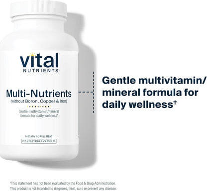 Vital Nutrients Multi-Nutrients 5 Ultra Antioxidant Formula - Methylated Multivitamin with Metafolin, Quercetin - 120 Capsules