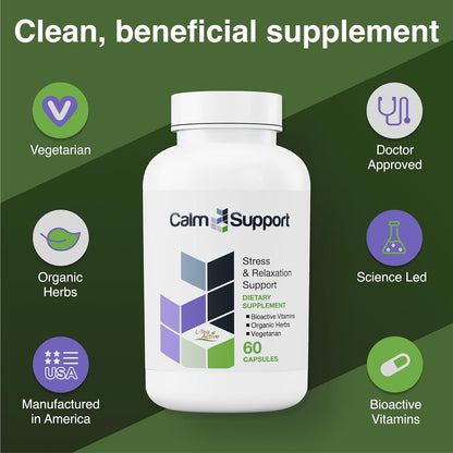 CalmSupport: Stress and Relaxation Support - 60 Capsules