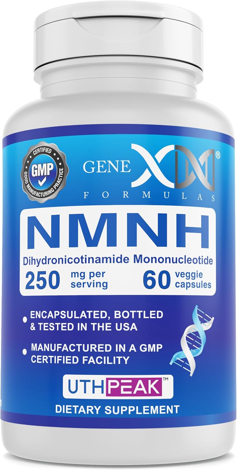 Genex Formulae 250mg NMNH (60 Capsules) | UthPeak™ Dihydronicotinamide Mononucleotide NAD+ Precursor - görsel 1