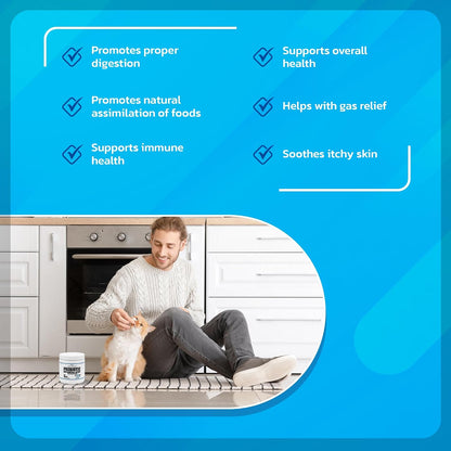 Infinite Health Labs Probiotics for Dogs and Cats - Veterinary Formulated Prebiotic & Enzyme Powder, 400g (1600 Servings)