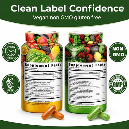 38 Fruits and Vegetables Supplement for Overall Health and Energy - 180 Count
