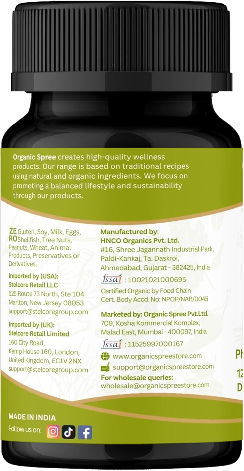 ORGANIC SPREE Amla Tablets – 1200 mg per Serving – Indian Gooseberry Food Supplement – USDA Organic – 120 Tablets (Pack of Two) - görsel 8