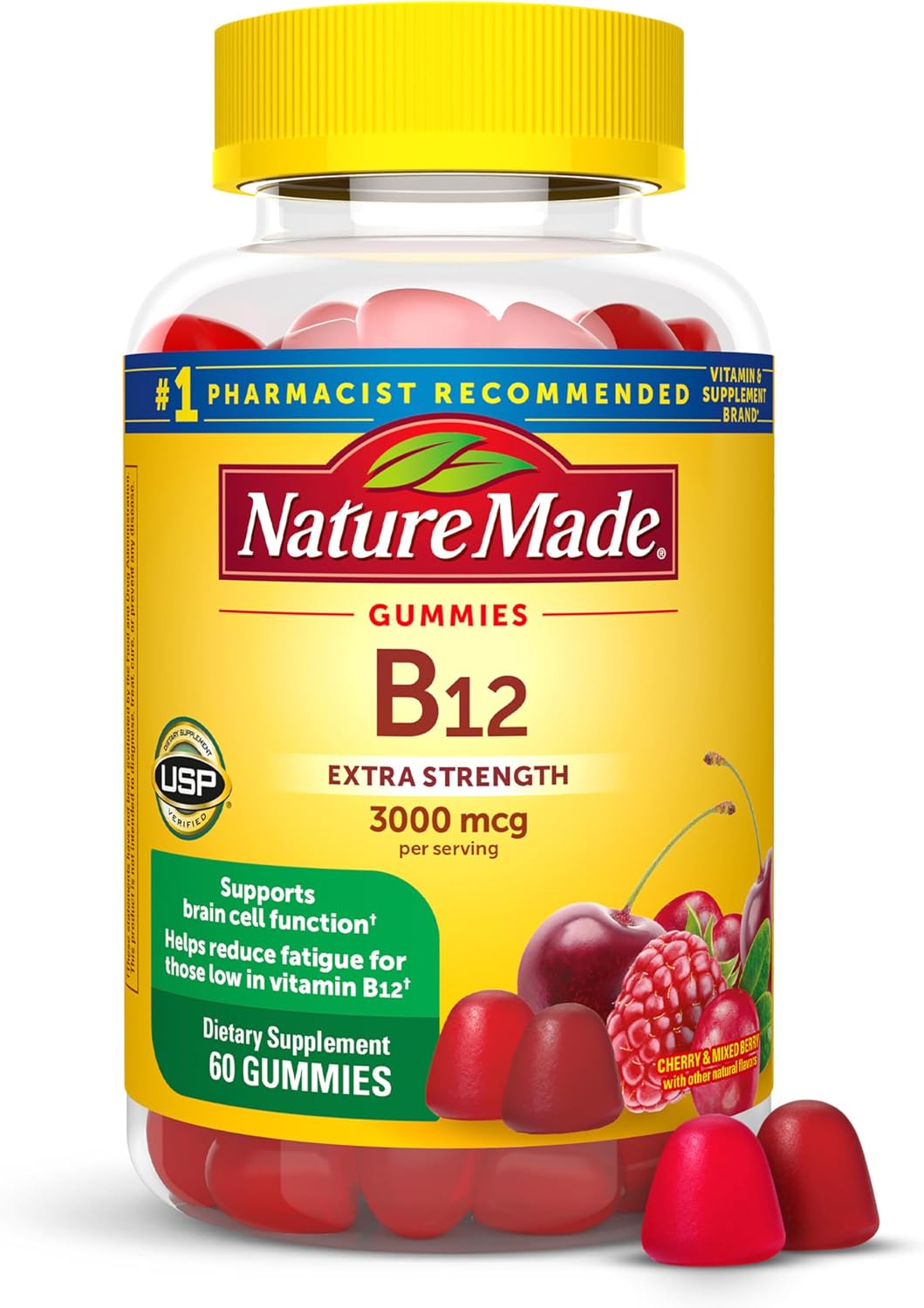 Nature Made Extra Strength Vitamin B12 Gummies 3000 mcg - görsel 1