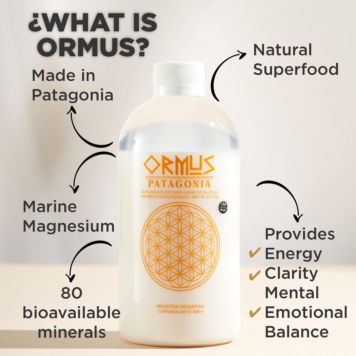 500ml ORMUS PATAGONIA ARGENTINA - Pure Ormus Monoatomic Gold Liquid Minerals Food Supplement for Energy, Mental Focus and Vitality - görsel 4