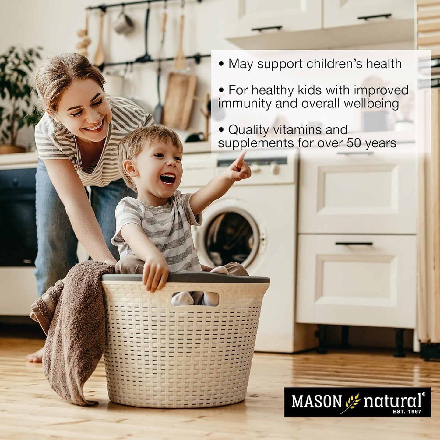 MASON NATURAL Healthy Kids Probiotic with Fibre - 60 Chewables - görsel 6