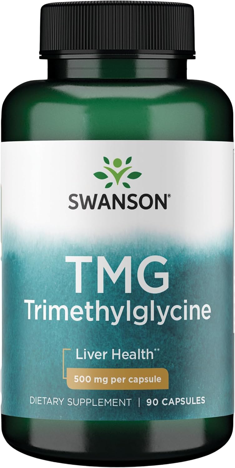 Swanson TMG Trimethylglycine – Amino Acid Supplement for Homocysteine Metabolism, 90 Capsules - görsel 1