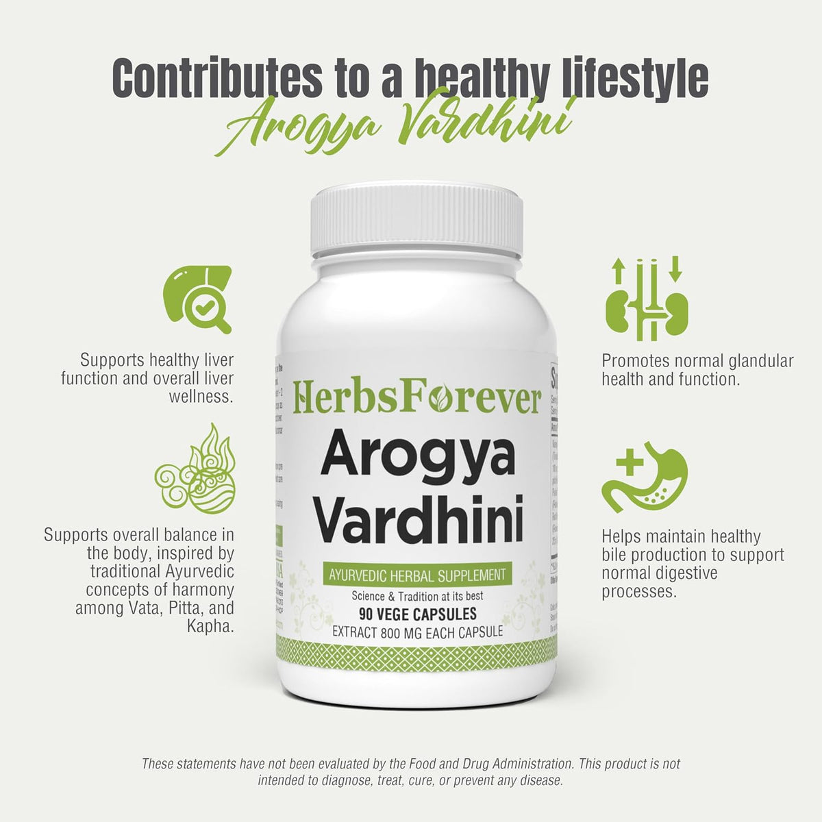 Arogya Vardhini Capsules – Traditional Ayurvedic Formulation, Pitta and Kapha Balancing, 90 Vegetarian Capsules, 800 mg Each - görsel 5