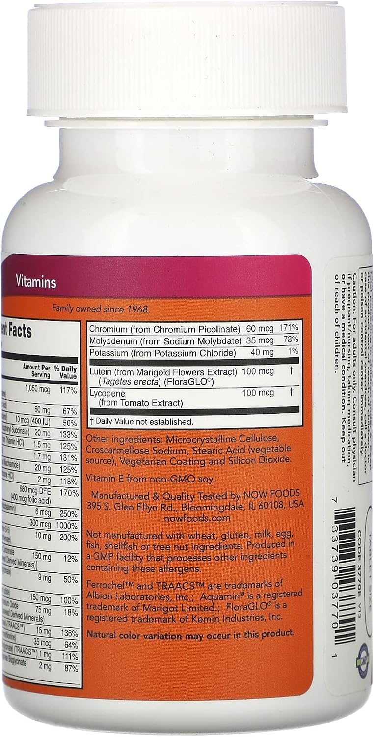 Daily Vits Multi by NOW Foods – 100 Tablets - görsel 3
