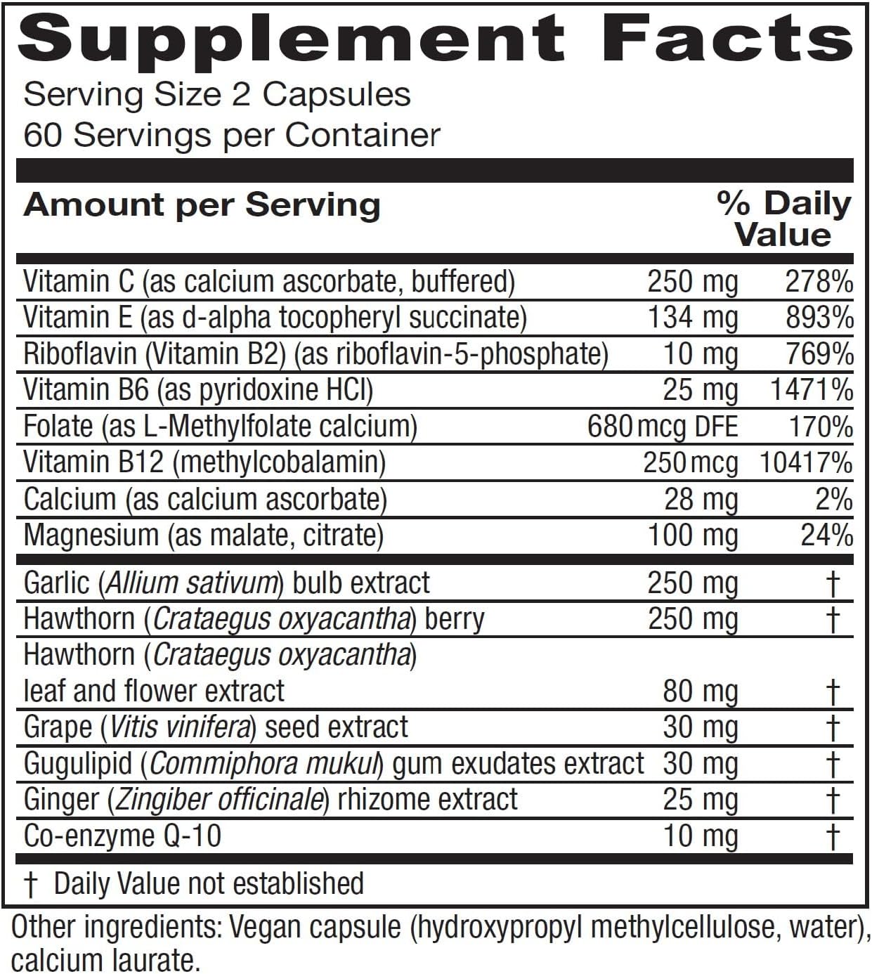 Vitanica CardioBlend – Cardiovascular Support, Vegan, 120 Capsules - görsel 2