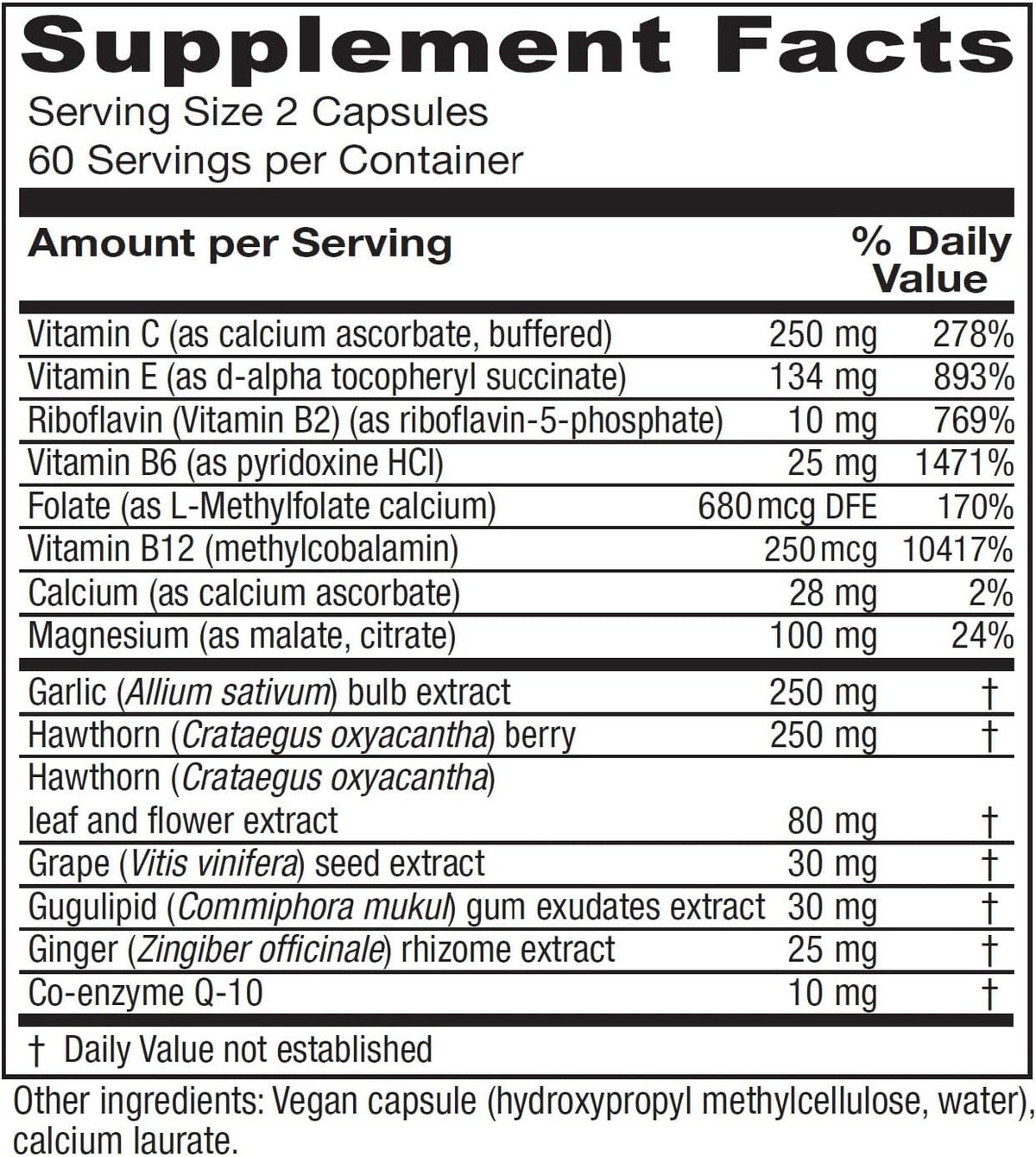 Vitanica CardioBlend – Cardiovascular Support, Vegan, 120 Capsules - görsel 2