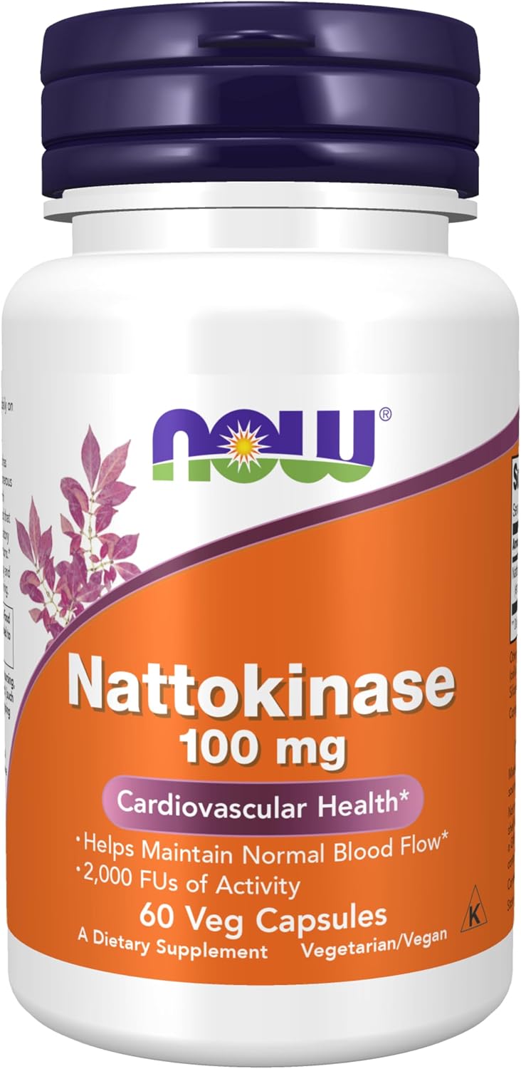 NOW Nattokinase 100 mg, 2,000 FU, 60 Vegan Capsules - görsel 1