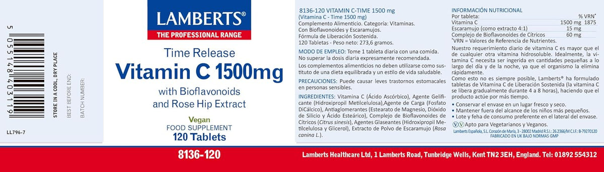Vitamin C Time Release with Bioflavonoids 1500mg - görsel 2