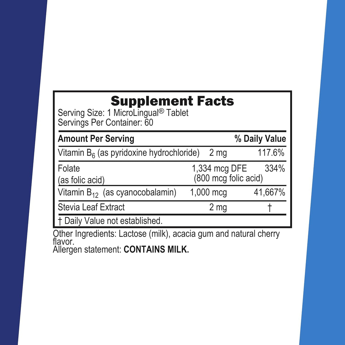 Superior Source No Shot Vitamin B-12 Cyanocobalamin 1000 mcg, B-6, Folic Acid 800 mcg – 60 Sublingual Tablets - görsel 2