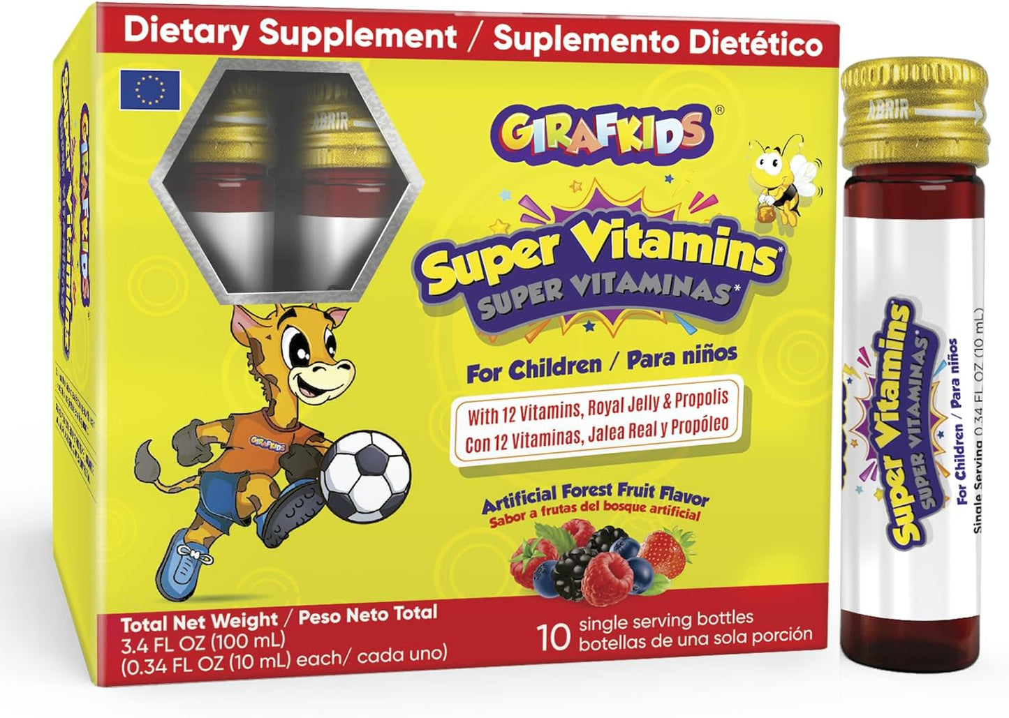 GirafKids Liquid Multivitamin for Children Aged 4+ - Daily Supplement with Omega-3, Beta Glucan & B Complex - 237 ml - görsel 9