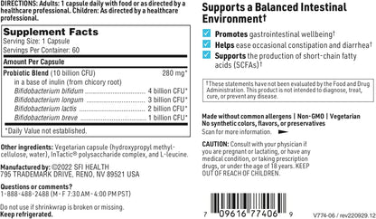 Klaire Labs SFI Health Ther-Biotic Factor 4 – Bifidobacterium Probiotic Blend (60 Caps)