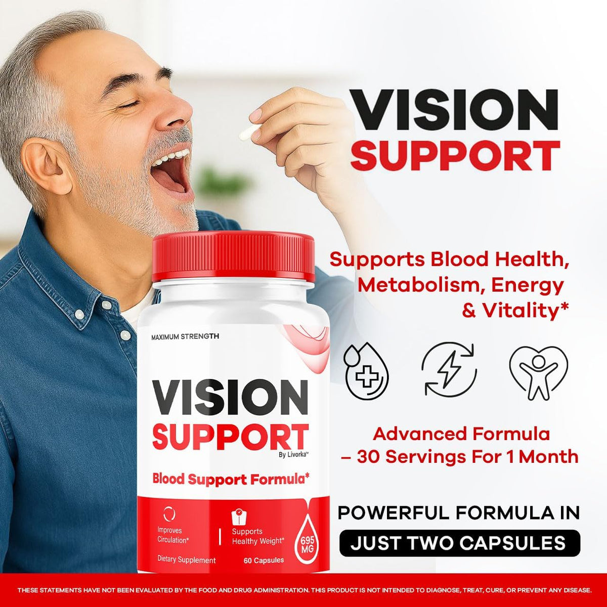 Vision Support Supplement, 60 Capsules - görsel 2