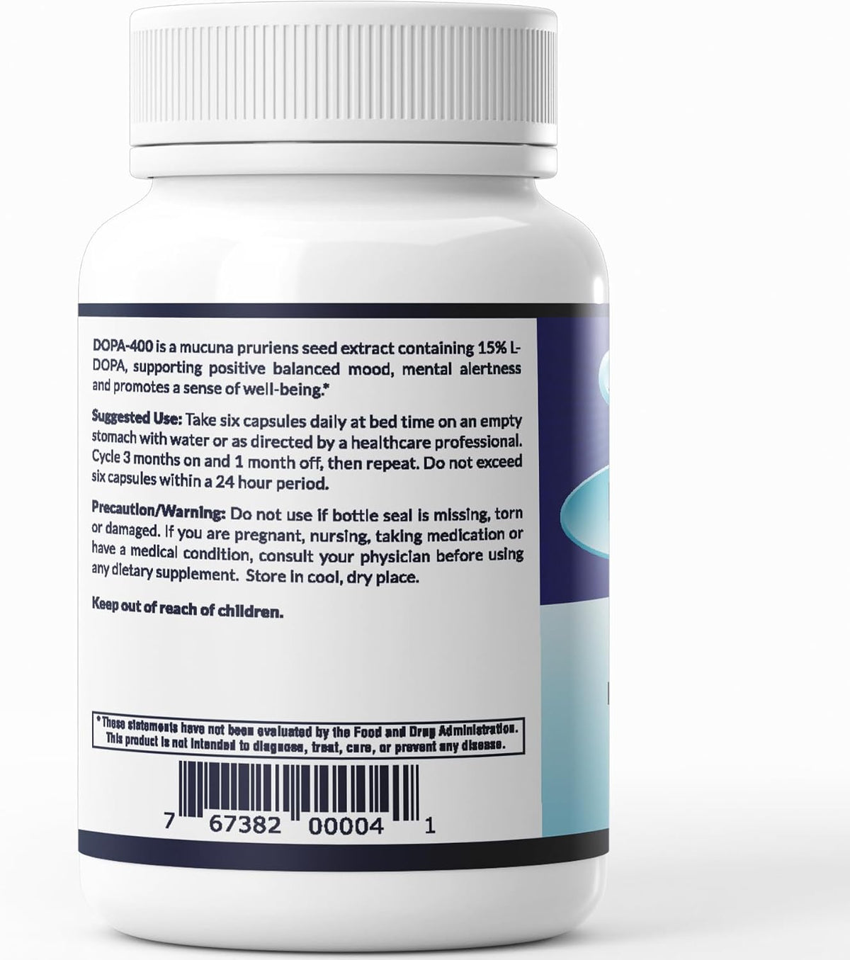 AFI Dopa 400 | Mucuna Pruriens Extract | 15% L-DOPA | Supports Healthy Mood, Focus and Motivation | Vegan, Non-GMO, Gluten-free | 250 Capsules - görsel 2