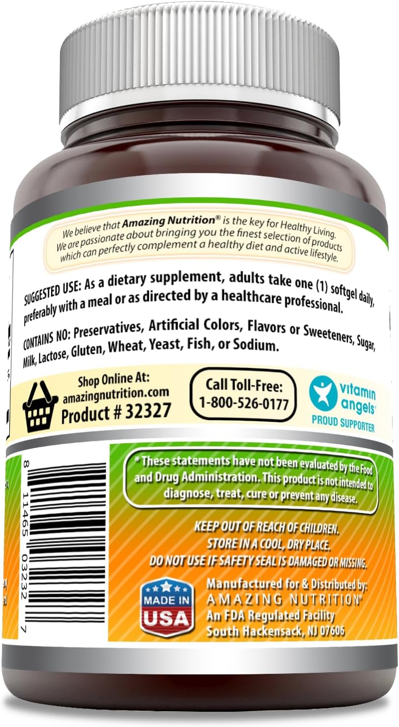 Amazing Formulae Vitamin A 10000 IU (3000 mcg) Soft gel capsules – Non-GMO, Gluten-free – 500 Count - görsel 3