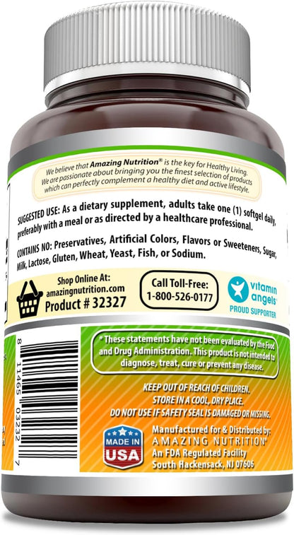 Amazing Formulae Vitamin A 10000 IU (3000 mcg) Soft gel capsules – Non-GMO, Gluten-free – 500 Count