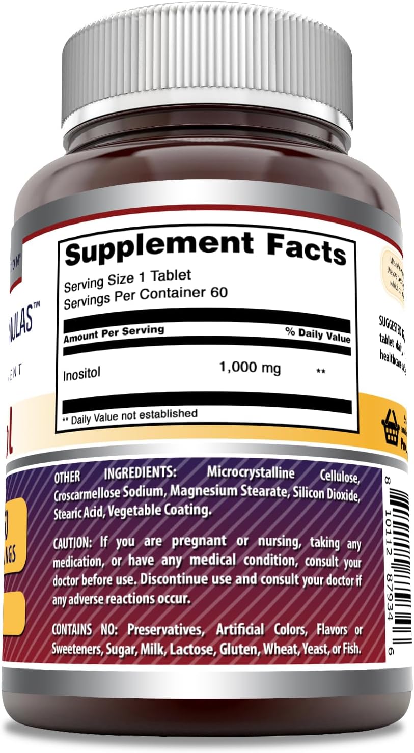 Amazing Formulae Inositol 1000mg Food Supplement, 60 Tablets - görsel 2