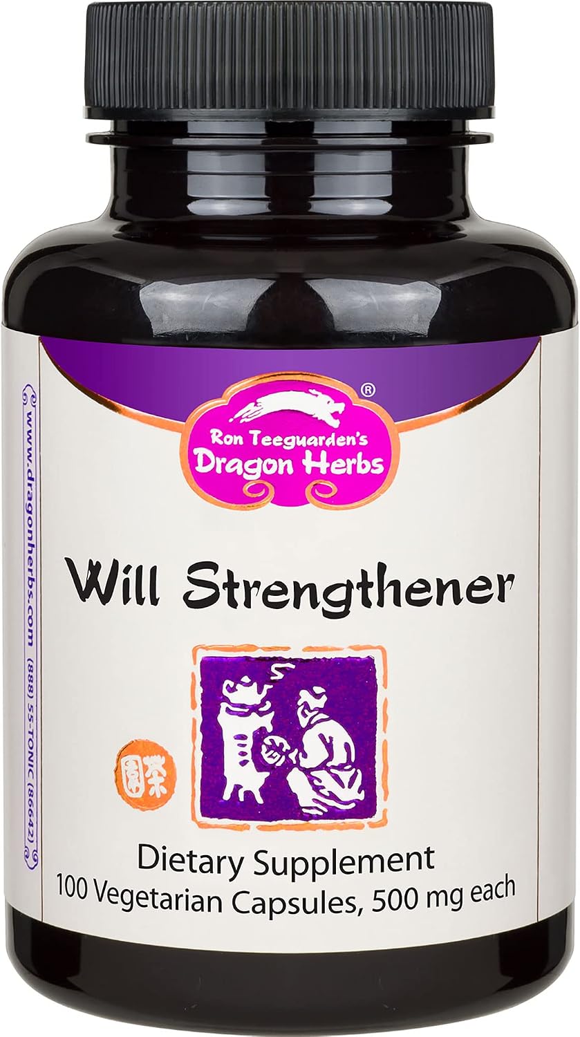 Dragon Herbs Will Strengthener - 500 mg, 100 Vegetarian Capsules - görsel 1