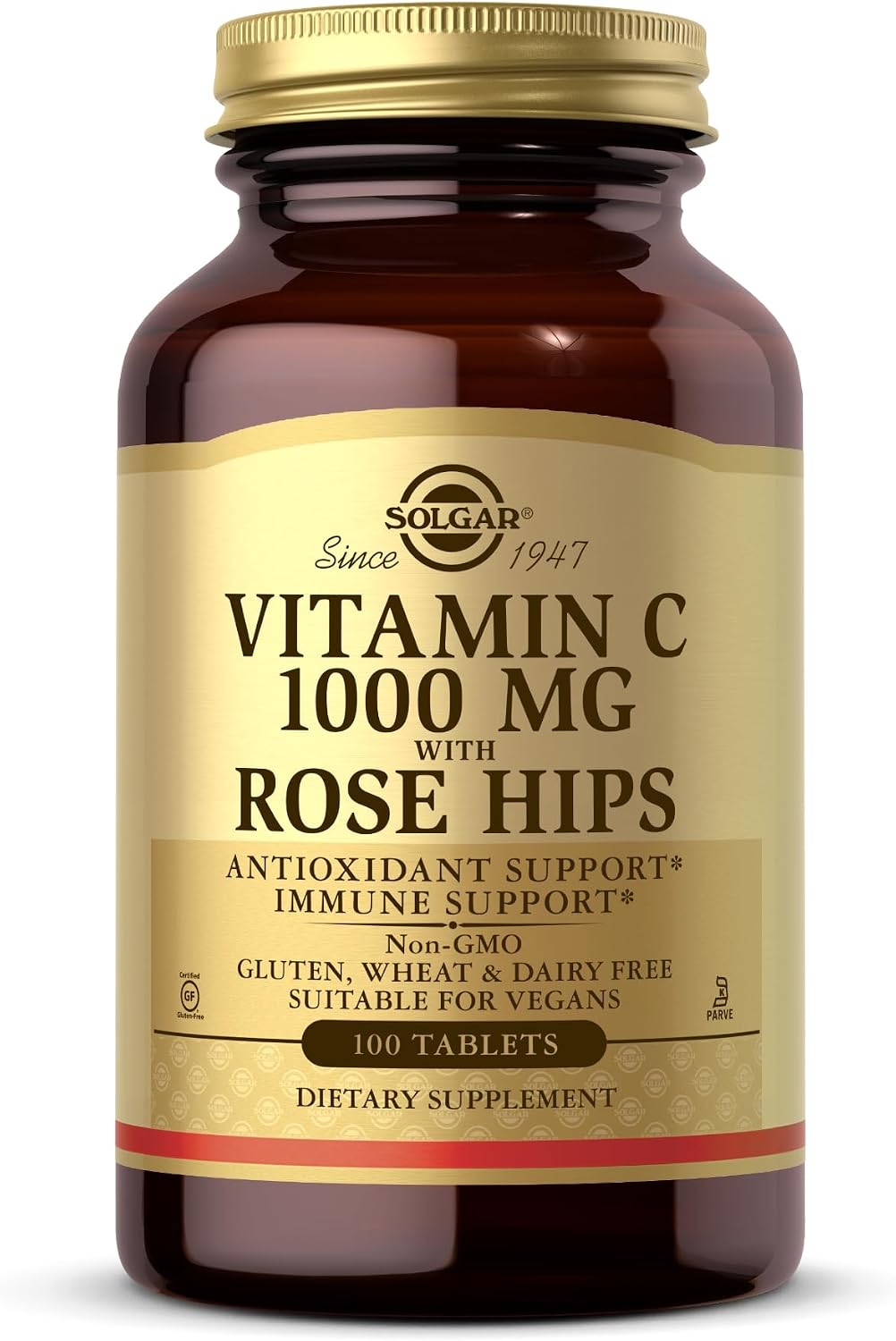 Solgar Vitamin C 1000 mg with Rose Hips – Antioxidant & Immune Support – 100 Tablets - görsel 1