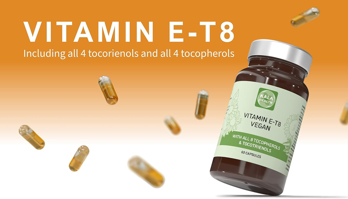 Unique Vegan Formula with All 8 Tocopherols and Tocotrienols Vitamin E – No PAHs, Heavy Metals, Contaminants, or Preservatives – Certified Sustainable – Hair, Scars, and Skin (60 Soft gel capsule Capsules) - görsel 4