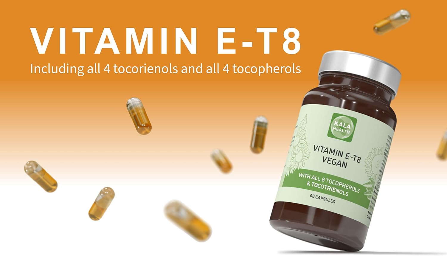 Unique Vegan Formula with All 8 Tocopherols and Tocotrienols Vitamin E – No PAHs, Heavy Metals, Contaminants, or Preservatives – Certified Sustainable – Hair, Scars, and Skin (60 Soft gel capsule Capsules) - görsel 4